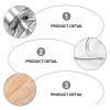 1pc Kitchen Three- Flour Whisk Wood Handle Lightweight Eggbeater and Mixer for Baking Kitchen Gadget for Home and view 3