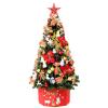 Christmas Tree RENRUIRUI 4ft with Xmas Ornaments, for Home Farmhouse Office Hotel Shopping Mall view 1