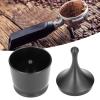 304 Stainless Steel Coffee Dosing Powder Receiver Container Coffee Accessories 58mm, 1 Coffee Powder Cup+ 1 Cup Plug(Black) view 4