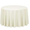 Spaces 100% Cotton Lightweight Tablecloth for Kitchen and Home Table Round Easy Care Washable Tablecloth Decorative Tablecloth (120-Inch Round, Ivory)- Machine Washable. view 1