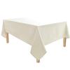Spaces 100% Cotton Lightweight Tablecloth for Kitchen and Home Table Round Easy Care Washable Tablecloth Decorative Tablecloth (120-Inch Round, Ivory)- Machine Washable. view 2