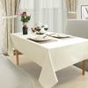 Spaces 100% Cotton Lightweight Tablecloth for Kitchen and Home Table Round Easy Care Washable Tablecloth Decorative Tablecloth (120-Inch Round, Ivory)- Machine Washable. view 3
