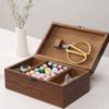 Retro Style Wooden Sewing Box Storage for Scissors Thread Embellishments Home Decor view 2