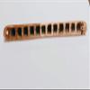KESAR ZEMS Reiki Healing Pyramid Strip for Healing, Aura Cleaning Vastu Correction with 12 Pyramid (24 X 2 X 1 CM) Copper view 4