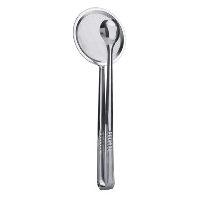 Oumefar Stainless Steel Food Tongs Multi-Functional Frying Clip Filter Creative BBQ Clips with Fitler Mesh for Grilling Frying