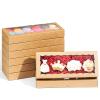 JCXPACK 100PCS 12 x 5 x 1.5 inches Auto-Popup One Piece Premium Cookie Boxes, Mini Strawberry Boxes, Kraft Brown Bakery Box for Holiday Cookie Gift Sets view 1