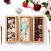JCXPACK 100PCS 12 x 5 x 1.5 inches Auto-Popup One Piece Premium Cookie Boxes, Mini Strawberry Boxes, Kraft Brown Bakery Box for Holiday Cookie Gift Sets view 2