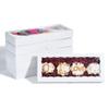 JCXPACK 50PCS 12 x 5 x 1.5 inches Auto-Popup One Piece Premium Cookie Boxes, Mini Strawberry Boxes, Bakery Box for Holiday Cookie Gift Sets view 1
