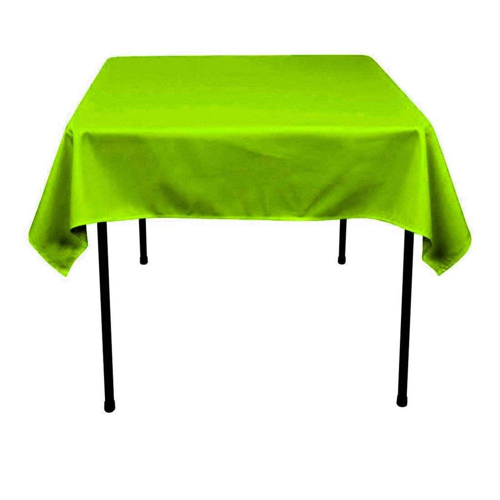 Spaces 100% Cotton Table Cover for Wedding/Kitchen Dinning Tabletop Decoration -(Rectangle) Tablecloth (60-Inch x 104-Inch, Parrot Green)- Machine Washable.