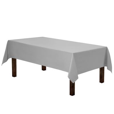 100% Cotton Table Cover for Wedding/Kitchen Dinning Tabletop Decoration -(Rectangle) Tablecloth (60-Inch x 120-Inch, Silver Grey)- Machine Washable.