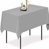 100% Cotton Table Cover for Wedding/Kitchen Dinning Tabletop Decoration -(Oval) Tablecloth (60-Inch x 84-Inch Oval, Silver Grey)- Machine Washable. view 2