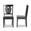 Baxton Studio Gervais Dining Chair and Dining Chair Transitional Dark Brown Finished Wood 2-Piece Dining Chair Set view 3