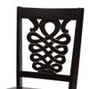 Baxton Studio Gervais Dining Chair and Dining Chair Transitional Dark Brown Finished Wood 2-Piece Dining Chair Set view 4