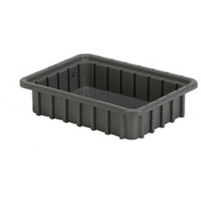 LewisBins Divider Box, 10-13/16" x 8-5/16" x 2-1/2", Gray, Lot of 12