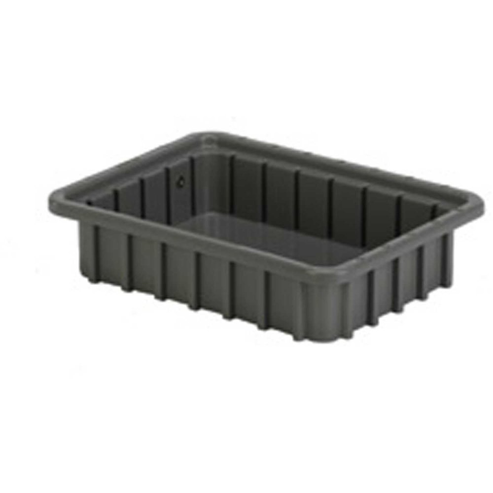 LewisBins Divider Box, 10-13/16" x 8-5/16" x 2-1/2", Gray, Lot of 12