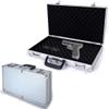 Amebee Gun Safe Aluminum ABS Foam Case Solid Framed Locking Gun Pistol Hand Gun Lock Box Hard Storage Hand Carry Value Items Security Gun Box Compact Size inches Secure Carry Solid view 1