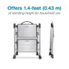 Polder Easy-Close Aluminium 2-Step Stool, Ladder with Non-Skid Feet, Folding Step, Top Step Height - 1.4 feet view 4