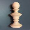 10 Tall x 2.5" Wide Wood Finial. Choice: Cherry-Mahogany-Hard Maple-Red Oak-Walnut-#22 (Cherry) view 1