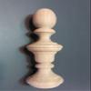 10 Tall x 2.5" Wide Wood Finial. Choice: Cherry-Mahogany-Hard Maple-Red Oak-Walnut-#22 (Walnut) view 1
