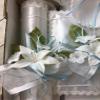 OOKi- Flower Cross Baptism Candle Set Kit for Christenings with Shell - Spanish (Blue) view 4