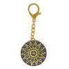 Blue 28 Hums Protection Wheel Keychain with Tibetan for Good Health & Protection W4263 view 1