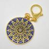 Blue 28 Hums Protection Wheel Keychain with Tibetan for Good Health & Protection W4263 view 2