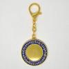 Blue 28 Hums Protection Wheel Keychain with Tibetan for Good Health & Protection W4263 view 3