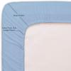 6-Piece Bed Sheet Set-600 Thread Count Sheets Cal King Size Bed Sheet Set-100% Egyptian Cotton Super Soft Long Staple-Italian Finish Fitted Sheet fits Upto 21" deep Pocket Mattress Light Blue Solid view 3