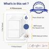 6-Piece Bed Sheet Set-600 Thread Count Sheets Cal King Size Bed Sheet Set-100% Egyptian Cotton Super Soft Long Staple-Italian Finish Fitted Sheet fits Upto 21" deep Pocket Mattress Light Blue Solid view 4