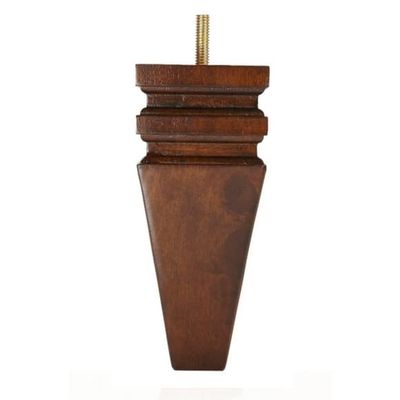 8" Wood Carved Tapered Furniture Legs - Set of 4