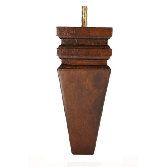 8" Wood Carved Tapered Furniture Legs - Set of 4