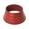 Glitzhome Galvanized Metal Christmas Tree Collar Decorations, 22" D, Red view 2