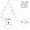 Glitzhome Galvanized Metal Christmas Tree Collar Decorations, 22" D, Red view 3