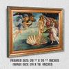 The Birth of Venus by Sandro Botticelli,Framed Size:28.5x20.5 inches,Image Size:24x16 World Classic Art Reproductions,Giclee Prints Wall Art for Home Decor,Italy Style Luxurious Gold Embossing Frame view 3