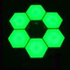 QFFL Paneles de luz led inteligentes Multicolor Modular Touch Light LED Light Panel Removable Hexagonal Wall Lamp Geometric Splicing Design Suitable for Cafes Restaurants KTV lmpara de pared view 1