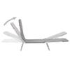 FAMIROSA Folding Sun Loungers 2 pcs Steel and Fabric Gray view 2