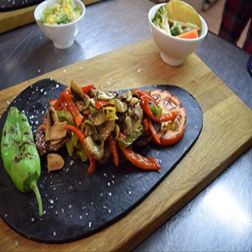 Home Comforts Basalt Food Wood Steak Service Presentations-20 Inch By 30 Inch Laminated Poster With Bright Colors And Vivid Imagery-Fits Perfectly In Many Attractive Frames