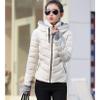 Andongnywell Women's Quilted Lightweight Padding Jacket Puffer Bubble Coat Cotton Filling for Winter (White,Medium) view 3