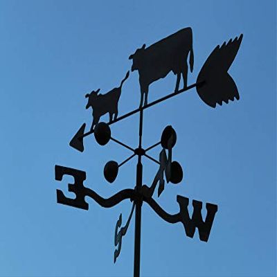 Vane Wind Cow Weathervane Weather Blowing Arrow-20 Inch by 30 Inch Laminated Poster with Bright Colors and Vivid Imagery-Fits Perfectly in Many Attractive Frames