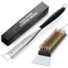 Hans Grill 2-in-1 Pizza Oven Brush & Scraper | Dual-Purpose Pizza Stone Brush Scraper with Stainless Steel Head | Outdoor Oven Cleaning Accessories, Stone Cleaner, Essential Cooking Tools. view 1