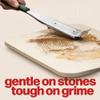 Hans Grill 2-in-1 Pizza Oven Brush & Scraper | Dual-Purpose Pizza Stone Brush Scraper with Stainless Steel Head | Outdoor Oven Cleaning Accessories, Stone Cleaner, Essential Cooking Tools. view 3