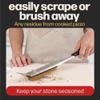 Hans Grill 2-in-1 Pizza Oven Brush & Scraper | Dual-Purpose Pizza Stone Brush Scraper with Stainless Steel Head | Outdoor Oven Cleaning Accessories, Stone Cleaner, Essential Cooking Tools. view 4