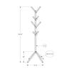 Offex 70" H Black Matte Finish Modern Industrial Style 4-Tier Entryway Freestanding Hall Tree Hanger with 8 Hooks view 4