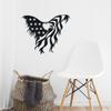 Badger Steel USA - American Eagle - Metal Wall Art - 24" X 19.7" - Hammered Silver view 1