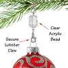 BANBERRY DESIGNS Christmas Ornament Hooks - Clear Acrylic Silver Wire Ornament Hooks - Pack of 200-3" L view 4