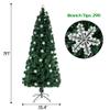 7FT Small Light Fiber Optic Christmas Tree 290 Branches Artificial Christmas Tree with LED Small Light & 58 Acrylic Snowflakes view 2