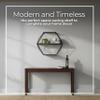 Geometric Decorative Wall Shelf  3-Tier Metal & Wood Home Decor Floating Display Shelf  Modern Wall Shelves for Bathroom, Bedroom & Living Room  Brown & Black, 24" view 4