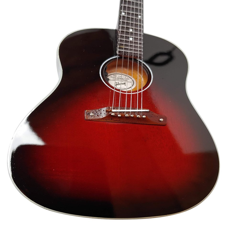 AXE HEAVEN Slash Guitar J-45 Vermillion Burst Acoustic 1:4 Scale Mini Guitar Model
