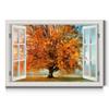 Renditions Gallery Autumn's Passion Open Window Wall Art, Large Fall Tree Artwork, Beautiful Nature, 18 in Hx27 in W, Made in America Print (AZS-WC11-14857W-R-MK) view 1