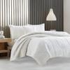 Five Queens Court Bradley Abstract Mid Century Modern Velvet Quilt Coverlet, Grey, Full/Queen, 90X90 view 2